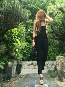 「7月WEAR夏のサンダル祭り」｜「アイテム（オールインワン・サロペット）」を使った、いーちさん（レディース・165cm）の夏コーディネート