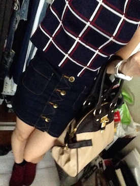 「アイテム（ブーティ、レッド系）」を使った、S A K Iさん（レディース・164cm）の秋コーディネート