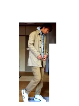 「アイテム（ステンカラーコート）」を使った、はやとくんさん（メンズ・170cm・10代）の春コーディネート