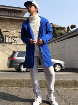 「アイテム（ステンカラーコート）」を使った、はやとくんさん（メンズ・170cm・10代）の春コーディネート