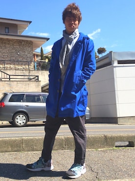 「アイテム（ステンカラーコート）」を使った、はやとくんさん（メンズ・170cm・10代）の春コーディネート