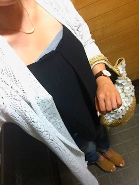 「お買い物」｜「アイテム（アナログ腕時計）」を使った、nkgwtmkさん（レディース・158cm）の夏コーディネート