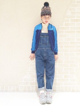 「白タートルネック」｜a.nさん（レディース・155cm）の冬コーディネート