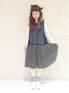 「アイテム（レッグウェア、パープル系）」を使った、a.nさん（メンズ・155cm）の冬コーディネート