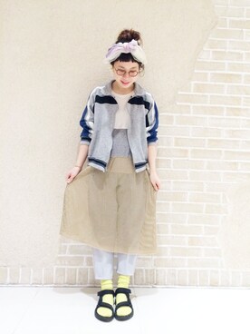 「さしいろ」｜「アイテム（レッグウェア）」を使った、a.nさん（レディース・155cm）の春コーディネート