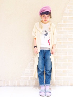 「アイテム（レッグウェア）」を使った、a.nさん（レディース・155cm）の夏コーディネート