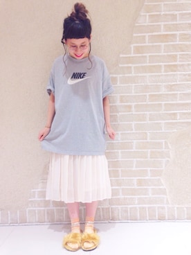 「ファーサンダル」｜a.nさん（レディース・155cm）の夏コーディネート