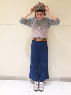 「ポニーテール」｜「アイテム（レッグウェア）」を使った、a.nさん（レディース・155cm）の冬コーディネート