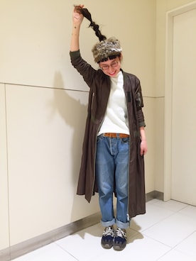 「リーバイス」｜a.nさん（レディース・155cm）の冬コーディネート