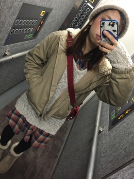 「アイテム（シャツワンピース）」を使った、mogさん（レディース・151cm・20代）の秋コーディネート