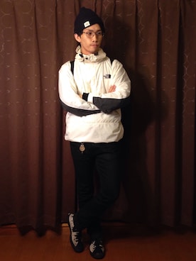 「アイテム（マウンテンパーカー、ホワイト系）」を使った、old_goldさん（メンズ・170cm）の秋コーディネート
