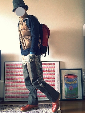 「SAINT JAMES（セントジェームス）のアイテム」を使った、old_goldさん（メンズ・170cm）の冬コーディネート