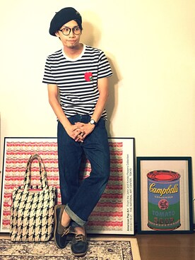 「mintdesigns（ミントデザインズ）のアイテム（バッグ）」を使った、old_goldさん（メンズ・170cm）の夏コーディネート