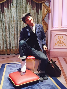 「DECHO ×ANACHRONORMのアイテム」を使った、old_goldさん（メンズ・170cm）の春コーディネート