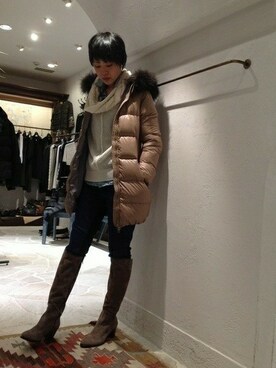 「B'2nd（ビーセカンド）のアイテム（ダウンジャケット/コート）」を使った、B'2nd roit jiyugaokaさん（レディース・164cm）の秋コーディネート