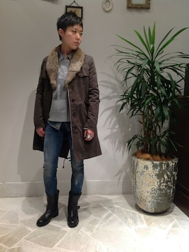 「B'2nd（ビーセカンド）のアイテム（モッズコート）」を使った、B'2nd roit jiyugaokaさん（レディース・164cm）の冬コーディネート