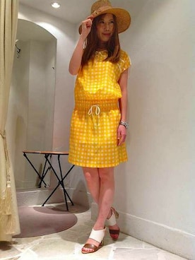 「B'2nd（ビーセカンド）のアイテム（帽子）」を使った、B'2nd roit jiyugaokaさん（レディース・164cm）の春コーディネート