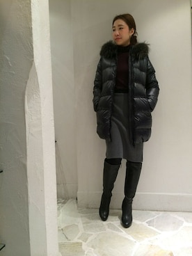 「B'2nd（ビーセカンド）のアイテム（ダウンジャケット/コート）」を使った、B'2nd roit jiyugaokaさん（レディース・160cm）の冬コーディネート