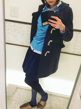 「Rouge vif（ルージュヴィフ）のアイテム（ダッフルコート）」を使った、teruminさん（レディース・167cm）の冬コーディネート