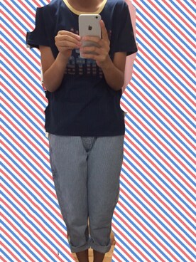 「rough（ラフ）のアイテム（トップス）」を使った、Y.HARUKAさん（レディース・168cm）の夏コーディネート