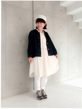 「yuni」｜「アイテム（帽子）」を使った、り ん こ。さん（レディース・155cm）の春コーディネート