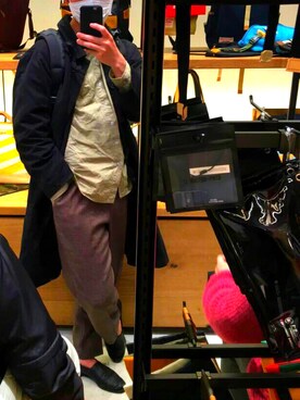 「アイテム（ステンカラーコート）」を使った、なりっちさん（メンズ・173cm・10代）の春コーディネート