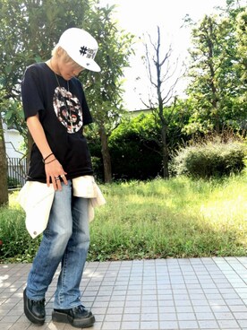 「BEEN TRILL（ビーントリル）のアイテム（帽子）」を使った、Masayukiさん（メンズ・170cm）の夏コーディネート