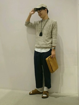 「アイテム（クラッチバッグ）」を使った、うえぴさん（メンズ・178cm）の春コーディネート