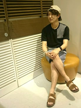 「アイテム（サンダル）」を使った、うえぴさん（メンズ・178cm・10代）の夏コーディネート