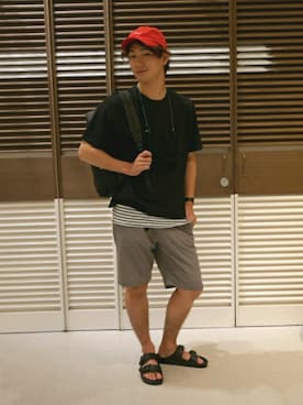 「アイテム（サンダル）」を使った、うえぴさん（メンズ・178cm・10代）の夏コーディネート