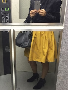 「MIHARAYASUHIRO（ミハラヤスヒロ）のアイテム（ブルゾン）」を使った、RINさん（レディース・169cm）の秋コーディネート