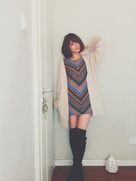 「SNIDEL（スナイデル）のアイテム（ピーコート）」を使った、sizukaさん（レディース・170cm）の冬コーディネート