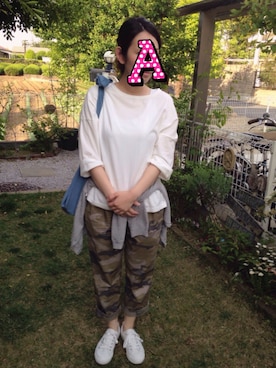 「NOMBRE IMPAIR（ノンブルアンペール）のアイテム（トートバッグ）」を使った、moccoaさん（レディース・156cm）の春コーディネート
