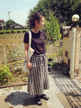 「homeworking（ホームワーキング）のアイテム」を使った、moccoaさん（レディース・156cm）の夏コーディネート