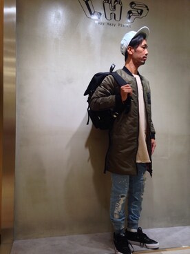 「DANKE SCHON（ダンケシェーン）のアイテム（MA-1）」を使った、LHP池袋スタッフ４さん（メンズ・170cm）の秋コーディネート