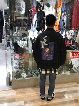 「soe（ソーイ）のアイテム（MA-1）」を使った、LHP池袋スタッフ４さん（メンズ・170cm）の冬コーディネート