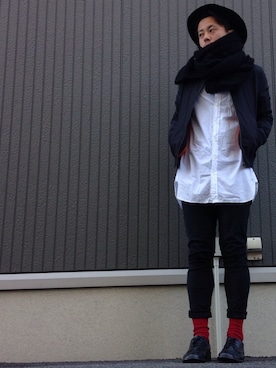 「TOPMAN（トップマン）のアイテム（ミリタリージャケット）」を使った、ShiNichiさん（メンズ・173cm）の冬コーディネート