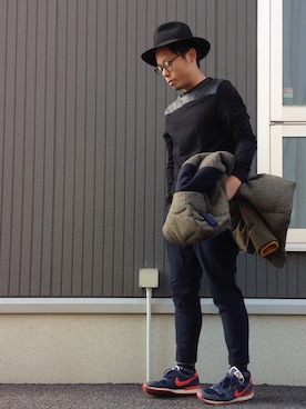 「TOPMAN（トップマン）のアイテム（ミリタリージャケット）」を使った、ShiNichiさん（メンズ・173cm）の冬コーディネート