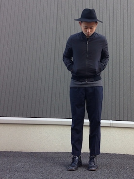 「TOPMAN（トップマン）のアイテム（ミリタリージャケット）」を使った、ShiNichiさん（メンズ・173cm）の冬コーディネート