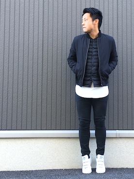 「TOPMAN（トップマン）のアイテム（ブルゾン）」を使った、ShiNichiさん（メンズ・173cm）の冬コーディネート