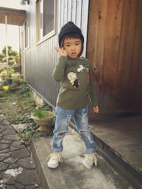 yusyu☺︎︎✩︎さん（キッズ・90cm）の春コーディネート