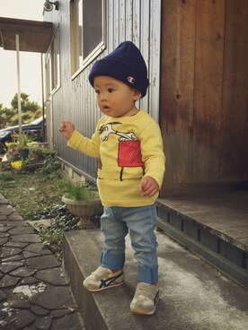 yusyu☺︎︎✩︎さん（キッズ・70cm）の春コーディネート