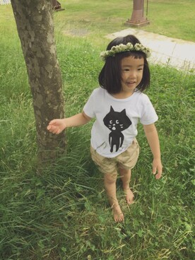 「アクティブ」｜「アイテム（その他）」を使った、yusyu☺︎︎✩︎さん（キッズ・90cm）の夏コーディネート