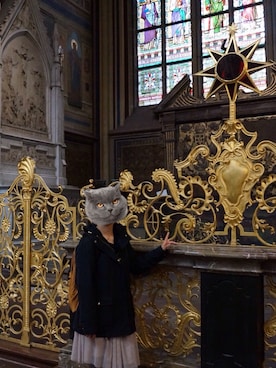 「アイテム（マウンテンパーカー、ブルー系）」を使った、Sappheirosさん（レディース・155cm）の秋コーディネート