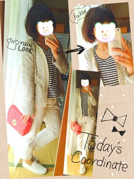 「ボーイフレンドデニム」｜「アイテム（ノーカラージャケット）」を使った、circleさん（レディース・148cm）の春コーディネート