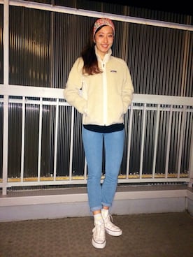「コンバース（オールスター）」｜kiji*さん（レディース・162cm）の冬コーディネート