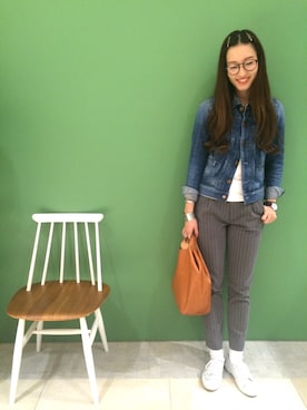 「アイテム（クラッチバッグ）」を使った、kiji*さん（レディース・162cm）の冬コーディネート