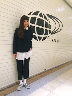 「スウェット×シャツ」｜kiji*さん（レディース・162cm）の冬コーディネート