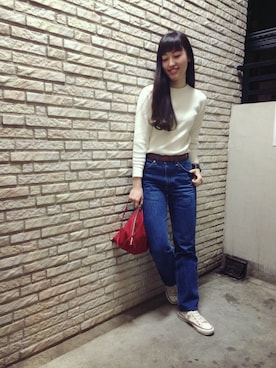 「Levi's」｜kiji*さん（レディース・162cm）の冬コーディネート