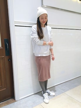 「BEAMS PLUS（ビームスプラス）のアイテム（帽子）」を使った、kiji*さん（レディース・162cm）の春コーディネート